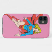 Supergirl in Bewegung Case-Mate iPhone Hülle (Rückseite (Horizontal))