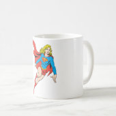 Supergirl in Bewegung Kaffeetasse (VorderseiteRechts)