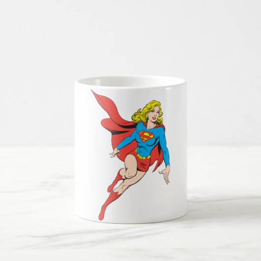 Supergirl in Bewegung Kaffeetasse (Mittel)