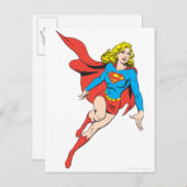 Supergirl in Bewegung Postkarte (Vorne/Hinten)
