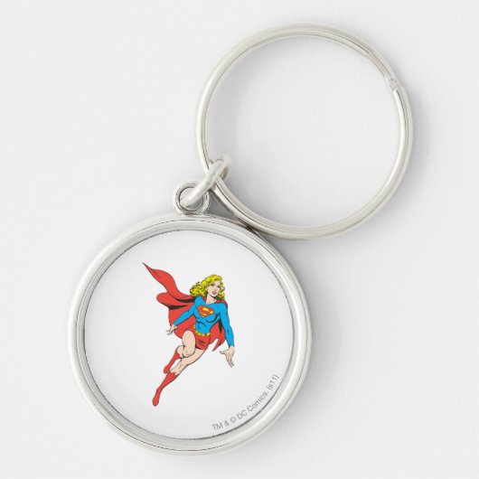 Supergirl in Bewegung Schlüsselanhänger (Vorne)