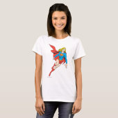 Supergirl in Bewegung T-Shirt (Vorne ganz)