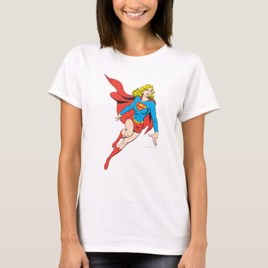 Supergirl in Bewegung T-Shirt (Vorderseite)