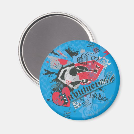 Supergirl Invulverletzable Magnet (Vorderseite/Rückseite)