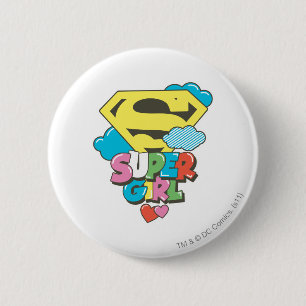 Supergirl J-Pop 5 Button