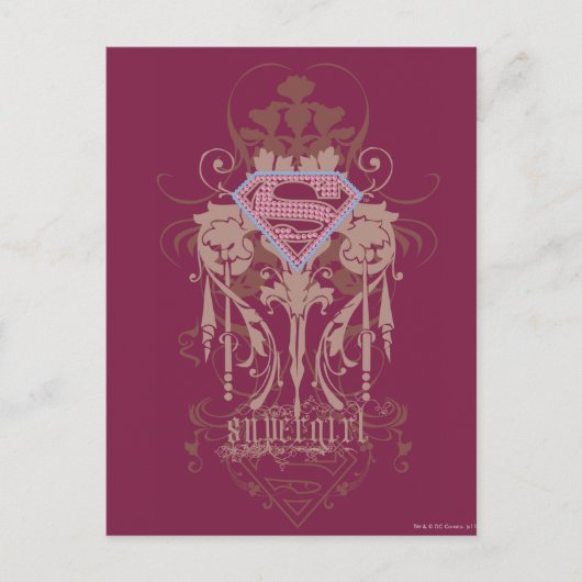 Supergirl Jewel Logo Postkarte (Vorderseite)