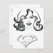 Supergirl-Kontur 1 Postkarte (Vorne/Hinten)