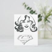 Supergirl-Kontur 1 Postkarte (Stehend Vorderseite)