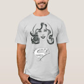 Supergirl-Kontur 1 T-Shirt (Vorderseite)
