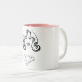 Supergirl-Kontur 1 Zweifarbige Tasse (VorderseiteRechts)
