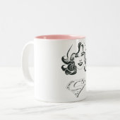 Supergirl-Kontur 1 Zweifarbige Tasse (Vorderseite Links)