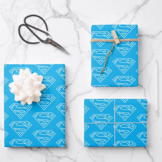 Supergirl Kontur S-Shield Geschenkpapier Set (Vorderseite)