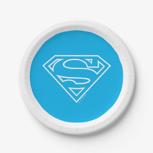 Supergirl Kontur S-Shield Pappteller (Vorderseite)