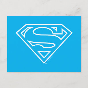 Supergirl Kontur S-Shield Postkarte