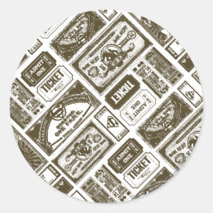 Supergirl lassen ein Muster Brown zu Runder Aufkleber