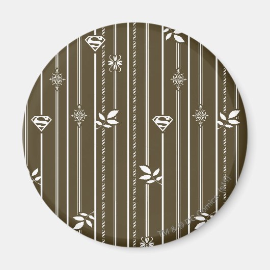 Supergirl Leaf Pattern Brown Magnet (Vorne)
