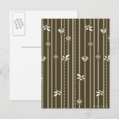 Supergirl Leaf Pattern Brown Postkarte (Vorne/Hinten)