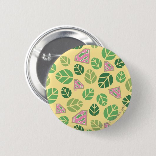 Supergirl Leaf Pattern Button (Vorne & Hinten)