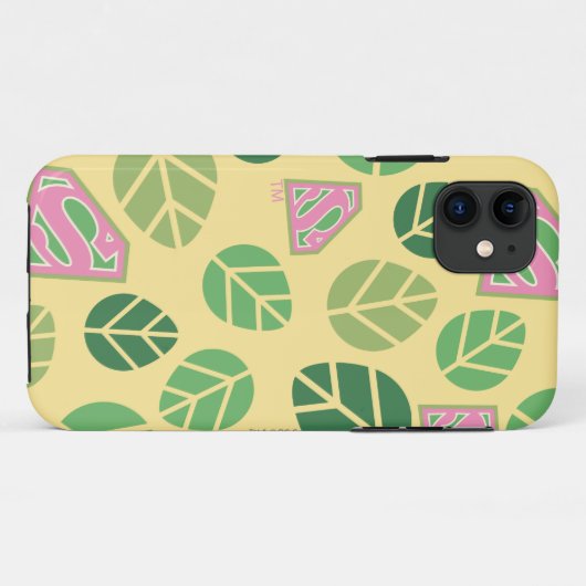 Supergirl Leaf Pattern Case-Mate iPhone Hülle (Rückseite (Horizontal))