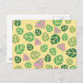 Supergirl Leaf Pattern Postkarte (Vorne/Hinten)