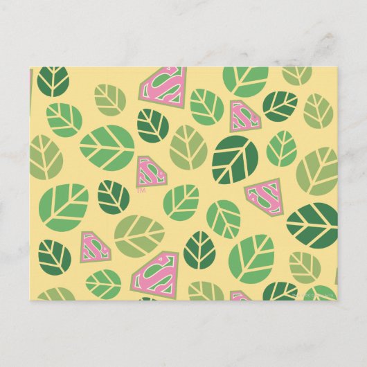Supergirl Leaf Pattern Postkarte (Vorderseite)