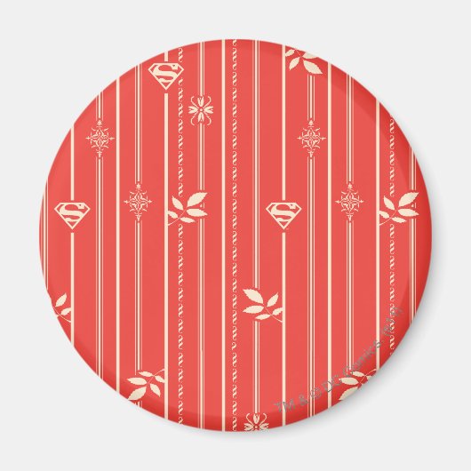 Supergirl Leaf Pattern Red Magnet (Vorne)