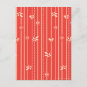 Supergirl Leaf Pattern Red Postkarte (Vorderseite)