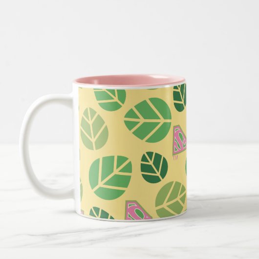 Supergirl Leaf Pattern Zweifarbige Tasse (Links)
