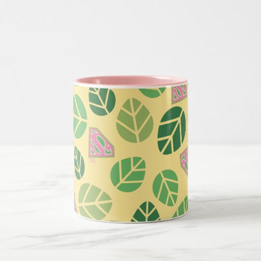Supergirl Leaf Pattern Zweifarbige Tasse (Mittel)