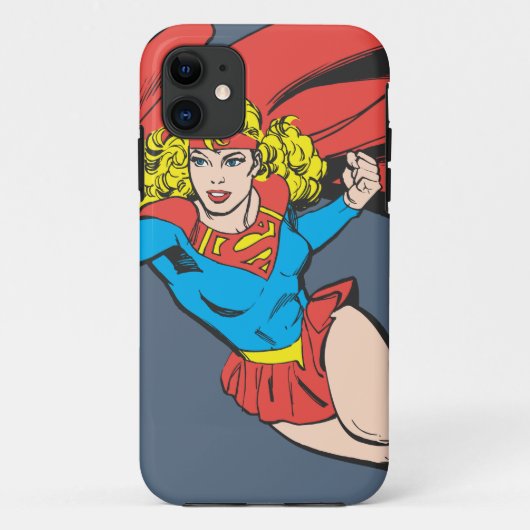 Supergirl-Leaps Case-Mate iPhone Hülle (Rückseite)