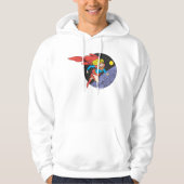 Supergirl Leaps in Space Hoodie (Vorderseite)