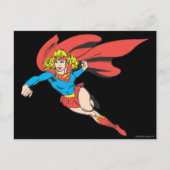 Supergirl-Leaps Postkarte (Vorderseite)