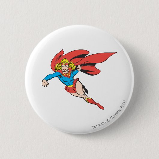 Supergirl Leaps und Punches Button (Vorderseite)