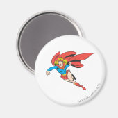 Supergirl Leaps und Punches Magnet (Vorderseite/Rückseite)