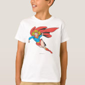 Supergirl Leaps und Punches T-Shirt (Vorderseite)