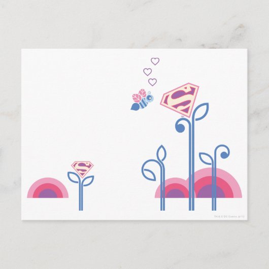 Supergirl Liebe Bee Postkarte (Vorderseite)