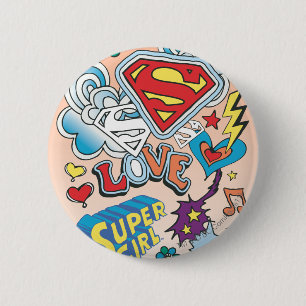 Supergirl-Liebe Button