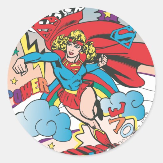 Supergirl Liebe Conquers Runder Aufkleber (Vorderseite)