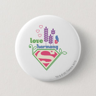 Supergirl Liebe & Harmonie Button