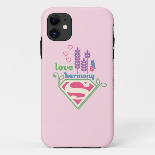Supergirl Liebe & Harmonie Case-Mate iPhone Hülle (Rückseite)