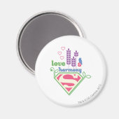 Supergirl Liebe & Harmonie Magnet (Vorderseite/Rückseite)