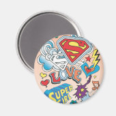 Supergirl-Liebe Magnet (Vorderseite/Rückseite)