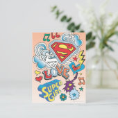 Supergirl-Liebe Postkarte (Stehend Vorderseite)
