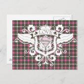Supergirl-Liebe-Wappen Postkarte (Vorne/Hinten)