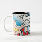 Supergirl-Liebe Zweifarbige Tasse (Links)
