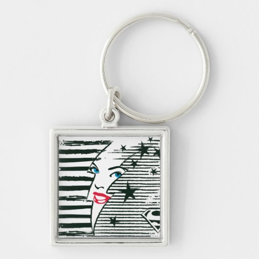 Supergirl Lightning With Face Schlüsselanhänger (Vorne)