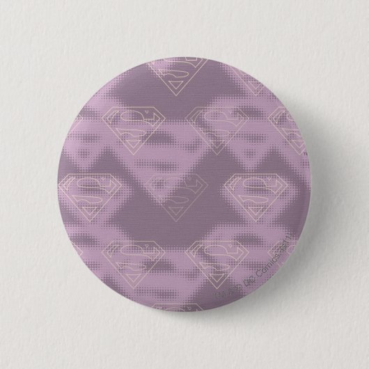 Supergirl-Lila-Halftone-Logo Button (Vorderseite)