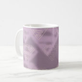 Supergirl-Lila-Halftone-Logo Kaffeetasse (Vorderseite Links)