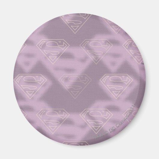 Supergirl-Lila-Halftone-Logo Magnet (Vorne)