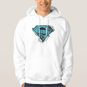 Supergirl Logo Barbed Wire and Flowers Hoodie